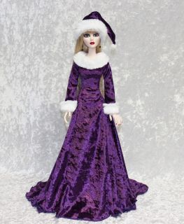 Purple Christmas Gown for Tonner Evangeline Ghastly Wilde Imagination