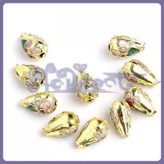 10pc Uniqueteardrop Cloisonne Jewelry Make Enamel Bead