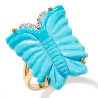  turquoise diamond accented vermeil butterfly ring rating 2 $ 71 39 s