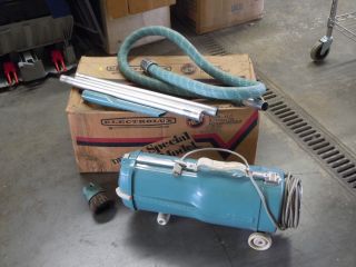 Vintage Blue ELECTROLUX L Canister Vacuum Cleaner w Attachments Box