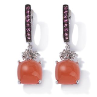 Opulent Opaques Peach Moonstone and Pink Tourmaline Sterling Silver