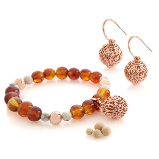 Lisa Hoffman Perfume Jewelry Bracelet and Earrings Set   Tuscan Fig at