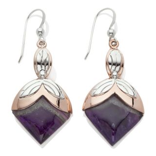  amethyst sterling silver and copper drop earrings rating 4 $ 84 90