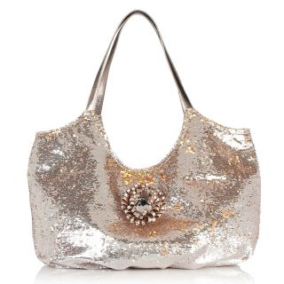  joan boyce poof sequin tote with flower rating 22 $ 19 94 s h $ 5