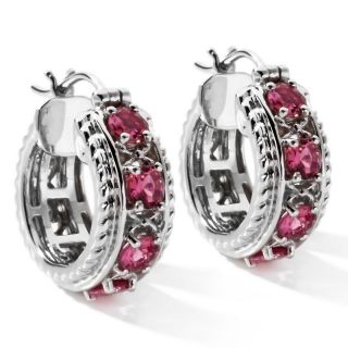  wieck 1 04ct pink tourmaline hugger hoop earrings rating 9 $ 89 95 s h