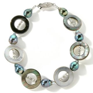 Imperial Pearls Mother of Pearl and Cultured Tahitian Pearl Sterling