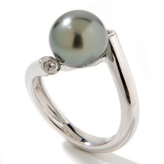 Imperial Pearls 9 10mm Cultured Tahitian Pearl and White Topaz