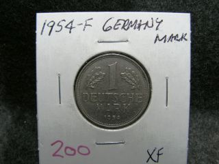  Germany 1954 F Deutsche Mark