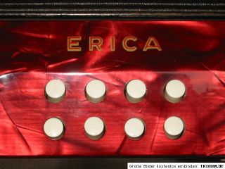 Nice Hohner Erica Diadonic Button Accordian Accordion C F