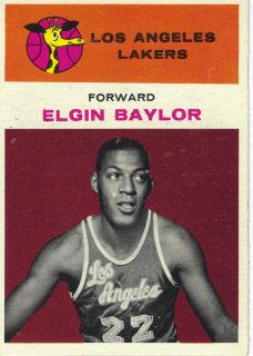  1961 62 Fleer Basketball Elgin Baylor 3