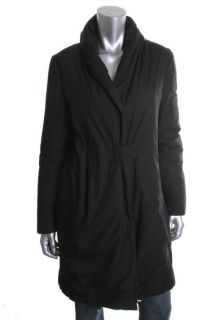 Elie Tahari New Ellis Black Long Sleeve Snap Closure Hidden Hood Coat