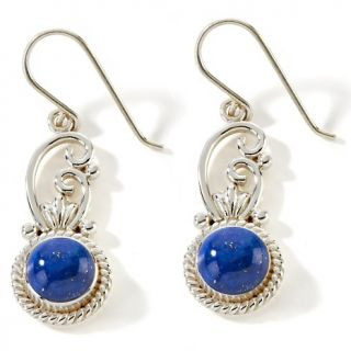 Himalayan Gems™ Round Gemstone Drop Sterling Silver Earrings