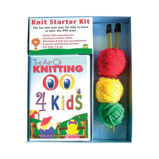 105 9457 leisure arts the art of knitting 4 kids starter kit dvd