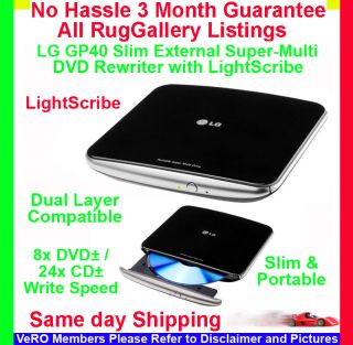  Portable External DVD Rewriter Lightscribe Dual Layer 8x DVD±R