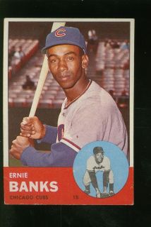 1963 Topps Ernie Banks 380 100 00 VGEX U4345