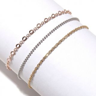 179 101 technibond set of 3 chain link anklets rating 9 $ 19 95 s h $
