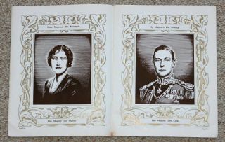 Portraits of Englands Queen Elizabeth and King George the Sixth
