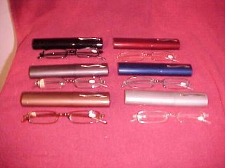 New Assorted 1 50 Strength Reading Glasses w Hard Cases Clip $40