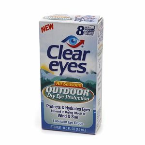 Lubricant Liquid Eye Drops Clear Eyes Outdoor Dry Protection New 3 Pak