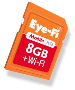 New Eye Fi Mobile X2 8GB WiFi SDHC Class 6 Flash Memory SD Card Eye Fi