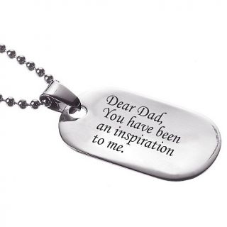 106 9828 stainless steel engraved oval dog tag pendant note customer