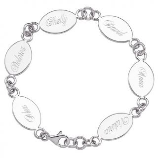  engravable oval family name bracelet rating 2 $ 115 00 s h $ 5 95 this