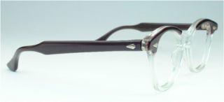  mid century two tone horn rim vintage eyeglass sunglass frame 46 20