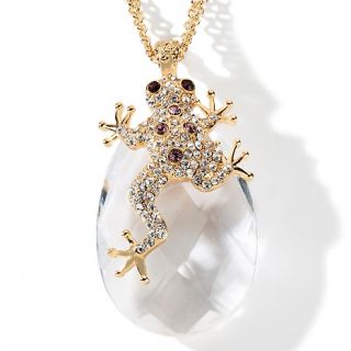 Real Collectibles by Adrienne® Jeweled Frog Perched on a Crystal&quo