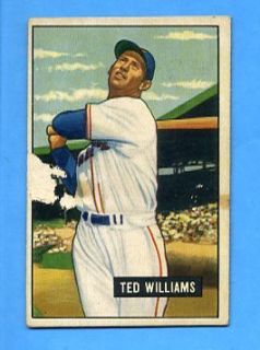  Bowman Baseball #165 Ted Williams, Boston Red Sox HOF good (looks ex