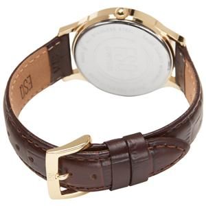 Esq by Movado Womens 07100771 Folio Gold Plated Stainless Steel Watch