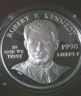 1998 Robert F Kennedy Commemorative Coin Program Silver Dollar No COA