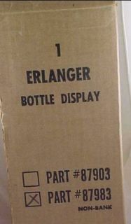 Erlanger Bottle Display Large Plastic Beer Bottle for 1970s Era with