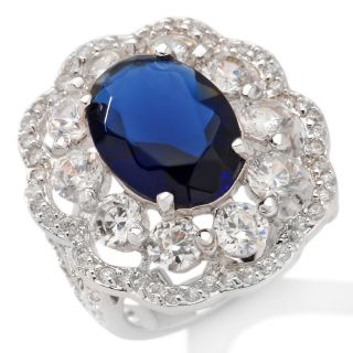 117 867 susan lucci susan lucci simulated sapphire and clear cz ring