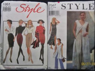 Lot 2 Style Misses Womens Skirts Dress Pants Sewing Patterns Szs 6 18