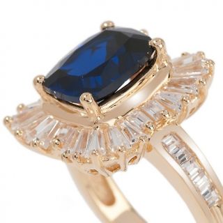 Xavier 4.72ct Absolute™ Created Sapphire and Baguette Ring