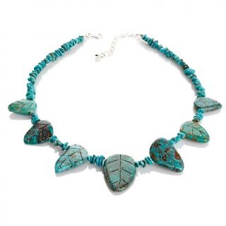Jewelry Necklaces Drop Jay King Turquoise Leaf Design Drop