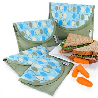 128 055 reusies set of 4 reusable snack and sandwich bags note