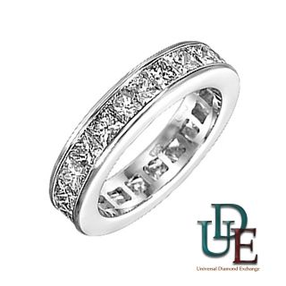Ct Total Princess Diamond Eternity Wedding Band Ring 14k White Gold