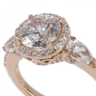 Jean Dousset Absolute Round and Pear 3 Stone Ring