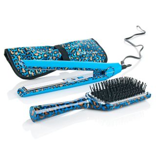 Corioliss Corioliss C1 Blue Leopard Design Styling Iron with Brush