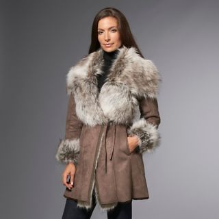 143 840 iman iman platinum collection dramatic faux fur wrap coat