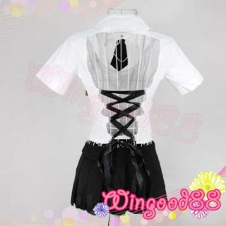  Top Lace Up Back Skirt Fancy Dress School Girl Cosplay Costume