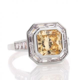 Daniel K 4.22ct Absolute™ Canary Square Radiant and Bezel Baguette