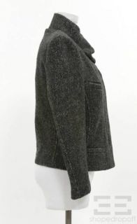 Etoile Isabel Marant Black & Grey Wool Zip Front Jacket Size 3