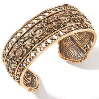 146 703 studio barse studio barse leaf scrollwork bronze 7 1 4 cuff