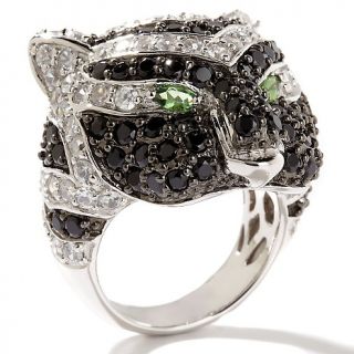 Yours by Loren 4.94ct Black Spinel and White Zircon Sterling Silver