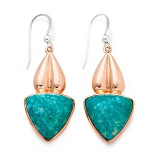Jay King Alecia Turquoise Desert Rosé Metal Drop Earrings