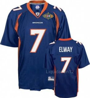 John Elway Denver Broncos 7 Superbowl Jersey Size 50 Large All Sewn