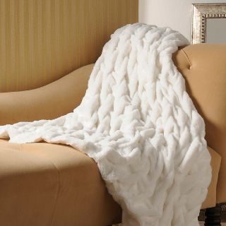 145 890 andrea stark home collection ruched faux fur throw note