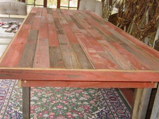   Reclaimed Country Barn Wood Farmers Farm Table 9ft benches Furniture